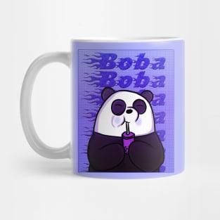 Purple Aesthetic Panda with Bubble Tea Mug